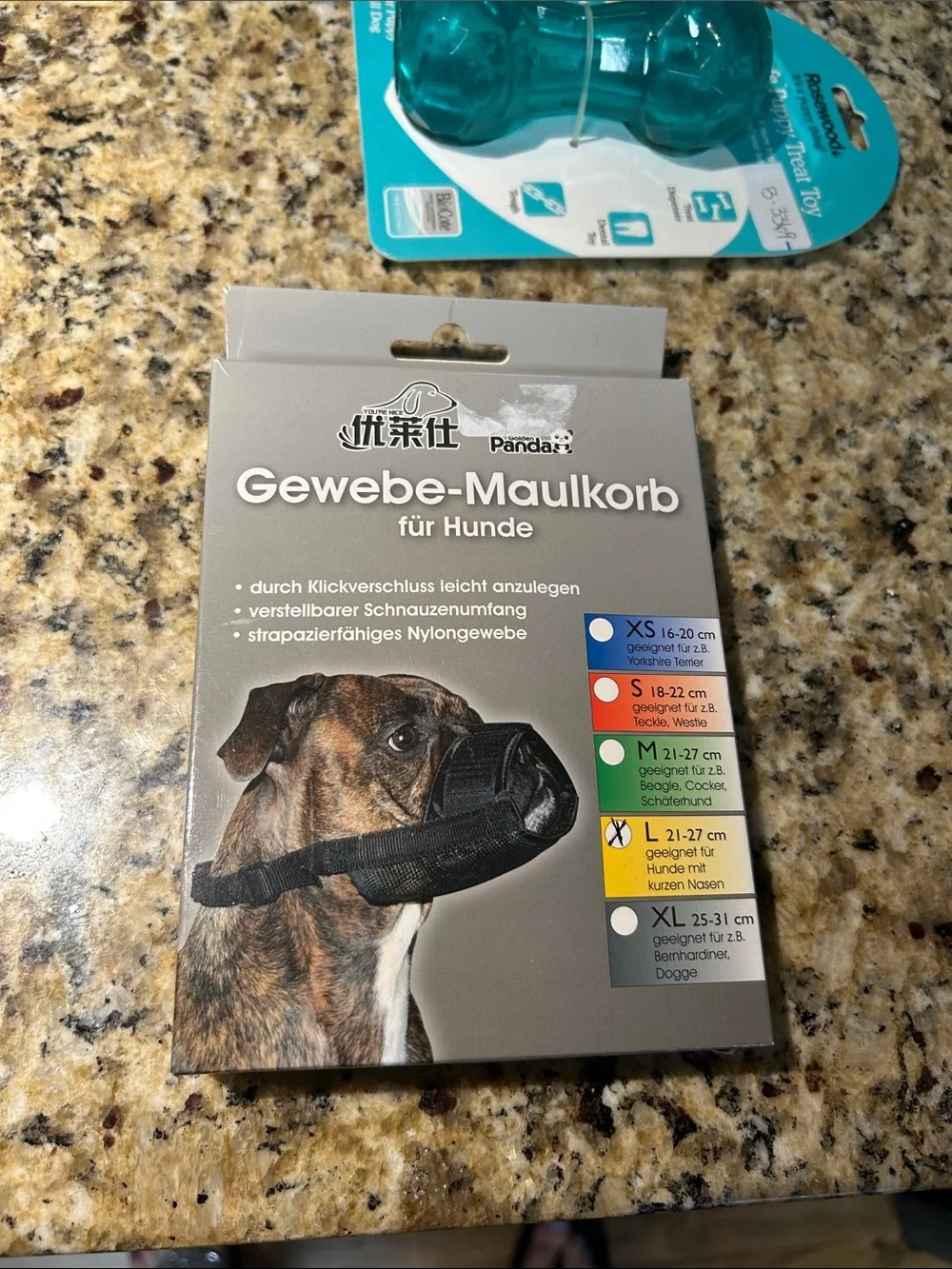 Rosewood Chew Toy and Dog Muzzle bundle biosafe